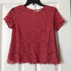 Lily White Coral Lace Top